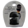 Metrokane Rabbit Black Rubber/Stainless Steel Wine and Champagne Sealer W6115